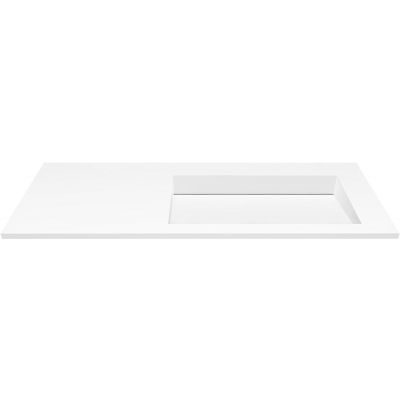Cristalstone Linea Ideal umywalka 130x45 cm wypuszczana prostokątna biały U1300-MBPOLC/CR/BO