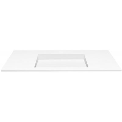 Cristalstone Linea Ideal umywalka 130x45 cm wpuszczana prostokątna biały U1300-MCOLC/CR/BO