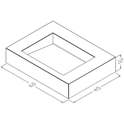 Cristalstone Linea Ideal umywalka 60x45 cm prostokątna ścienna biała U600-MCOLC/BO