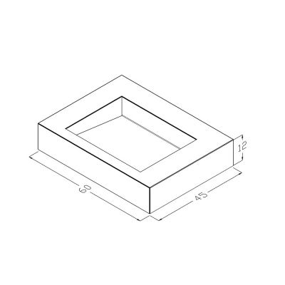 Cristalstone Linea Ideal umywalka 60x45 cm ścienna prostokątna biały U600-MCOLC/BO