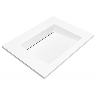 Cristalstone Linea Ideal umywalka 60x45 cm wpuszczana prostokątna biały U600-MCOLC/CR/BO