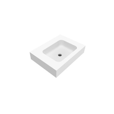 Cristalstone Linea Simpla umywalka 60x45 cm wpuszczana prostokątna biały U600-MCOT/BO