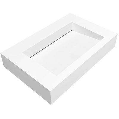 Cristalstone Linea Ideal umywalka 70x45 cm ścienna prostokątna biały U700-MCOLC/BO