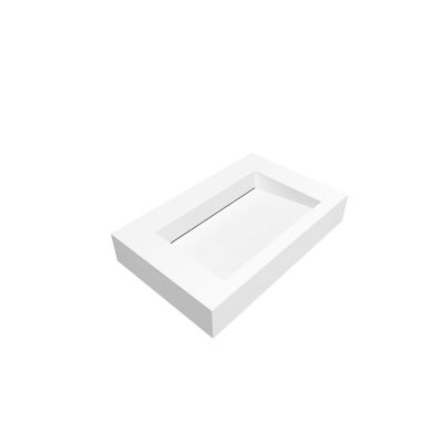 Cristalstone Linea Ideal umywalka 70x45 cm ścienna prostokątna biały U700-MCOLC/BO
