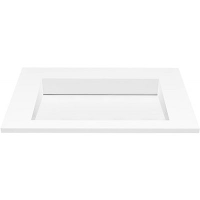 Cristalstone Linea Ideal umywalka 70x45 cm prostokątna wpuszczana biała U700-MCOLC/CR/BO