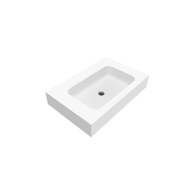 Cristalstone Linea Simpla umywalka 70x45 cm wpuszczana prostokątna biały U700-MCOT/BO
