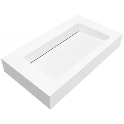 Cristalstone Linea Ideal umywalka 80x45 cm prostokątna ścienna biała U800-MCOLC/BO