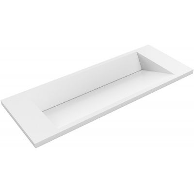 Cristalstone Linea Diago umywalka 80x30 cm prostokątna wpuszczana biała U800-MCOLCW/CR