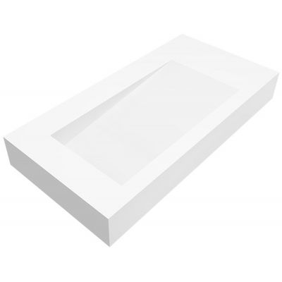 Cristalstone Linea Ideal umywalka 90x45 cm ścienna prostokątna biały U900-MBLOLB/BO