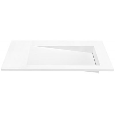 Cristalstone Linea Ideal umywalka 90x45 cm wpuszczana prostokątna biały U900-MBPOLB/CR/BO