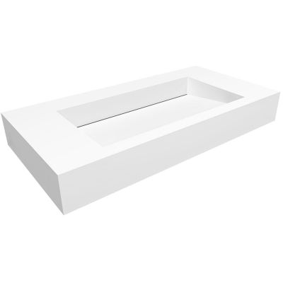 Cristalstone Linea Ideal umywalka 90x45 cm ścienna prostokątna biały U900-MCOLC/BO