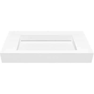 Cristalstone Linea Ideal umywalka 90x45 cm ścienna prostokątna biały U900-MCOLC/BO