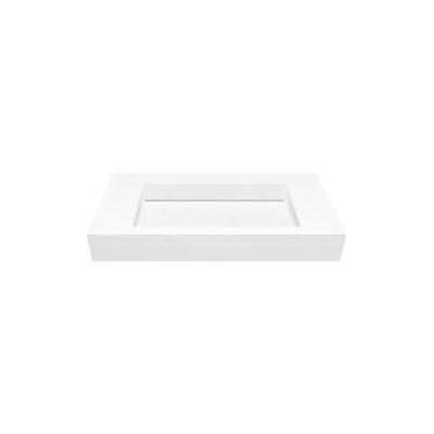 Cristalstone Linea Ideal umywalka 90x45 cm ścienna prostokątna biały U900-MCOLC/BO