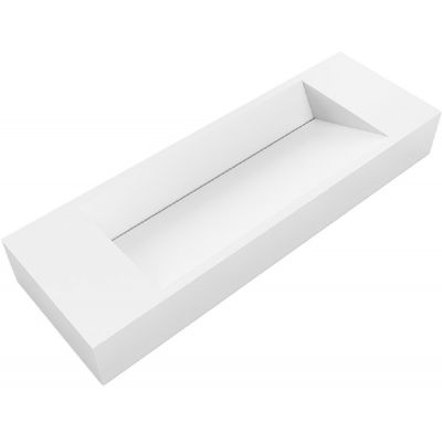 Cristalstone Linea Diago umywalka 90x30 cm prostokątna nablatowa-z blatem biała U900-MCOLCW