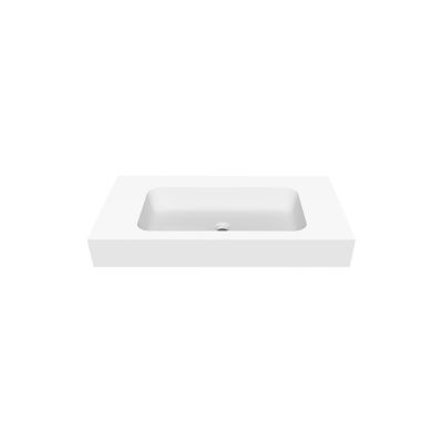 Cristalstone Linea Simpla umywalka 90x45 cm wpuszczana prostokątna biały U900-MCOT/BO