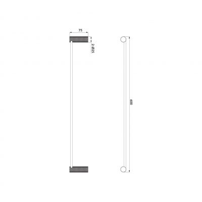 Cersanit Zen drążek na ręcznik czarny-gun metal S951-892