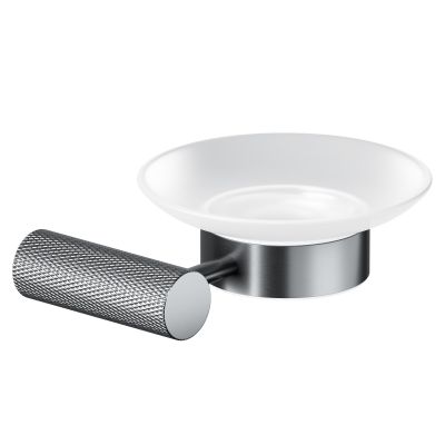 Cersanit Zen mydelniczka ścienna czarna-gun metal S951-896