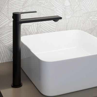 Cersanit Virgo bateria umywalkowa stojąca wysoka czarna S951-590