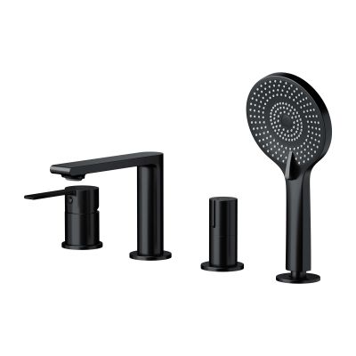 Cersanit Virgo bateria wannowo-prysznicowa nawannowa czarna S522-108