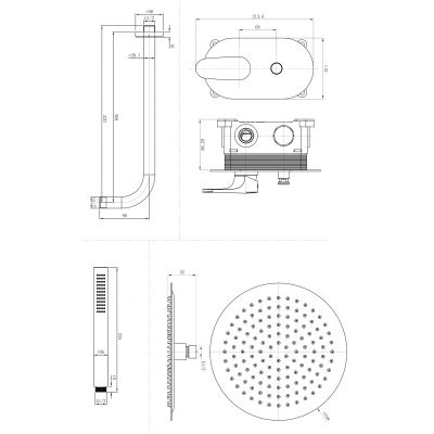 Cersanit Inverto zestaw wannowo-prysznicowy podtynkowy czarny S952-043