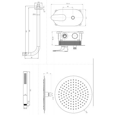 Cersanit Inverto zestaw wannowo-prysznicowy podtynkowy chrom S952-038