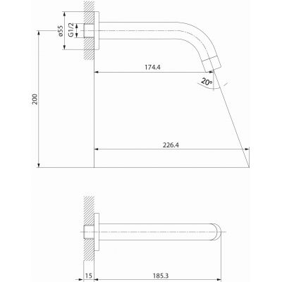 Cersanit Zen zestaw wannowo-prysznicowy podtynkowy termostatyczny chrom S952-034