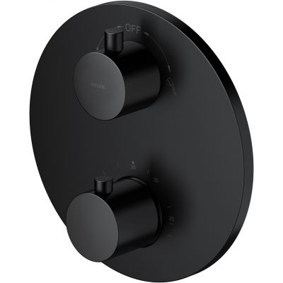 Cersanit Zen zestaw wannowo-prysznicowy podtynkowy termostatyczny czarny mat S952-041