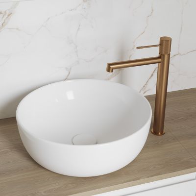 Cersanit Zen bateria umywalkowa stojąca wysoka miedź szczotkowana S951-802