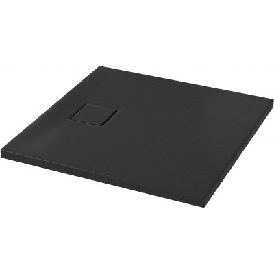 Cersanit Tako Slim brodzik 80x80 cm kwadratowy czarny mat S932-165