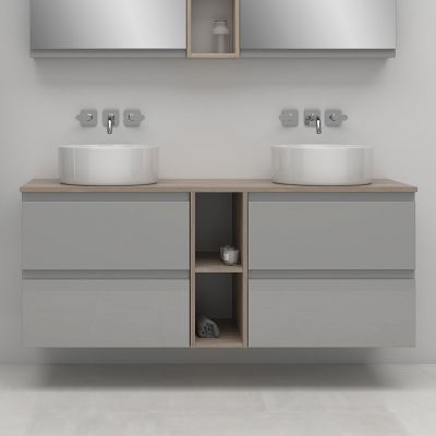 Cersanit Moduo umywalka z szafką 50 cm białą S801-229-DSM