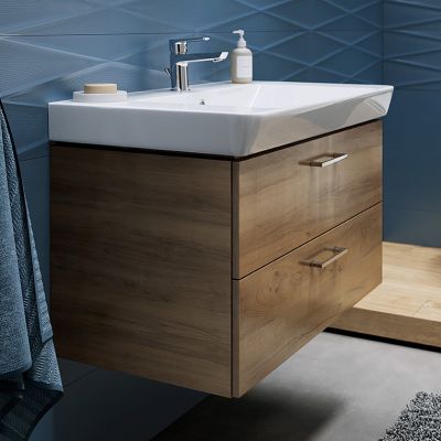 Cersanit Mille Slim umywalka z szafką Lara 60 cm orzech S801-319-DSM
