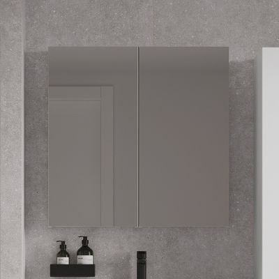Cersanit City szafka 49,4x14,1x80 cm z lustrem biała S584-023-DSM