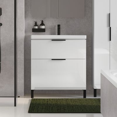 Cersanit City szafka 50 cm podumywalkowa wisząca biały połysk S584-016-DSM