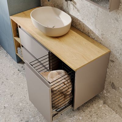 Cersanit Moduo szafka 20x44,7x55,1 cm boczna wisząca dąb hikora S590-119-DSM