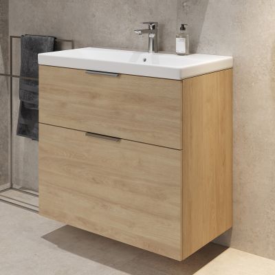 Cersanit City umywalka z szafką 60 cm dąb S4004-134