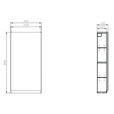 Cersanit Moduo szafka 40 cm wisząca biała K116-018