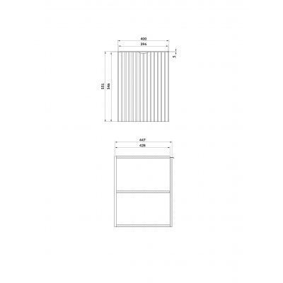 Cersanit Tirso szafka 40x44,7x55,1 cm boczna wisząca kaszmir S1015-008