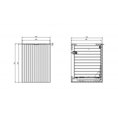 Cersanit Tirso szafka 40x44,6x55,1 cm boczna wisząca biała S1017-029
