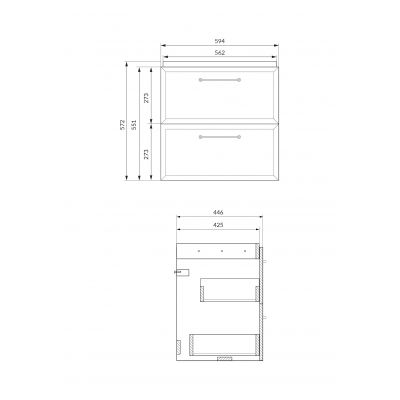 Cersanit Milagros szafka 59,4x44,6x55,1 cm podumywalkowa wisząca biała S1021-001