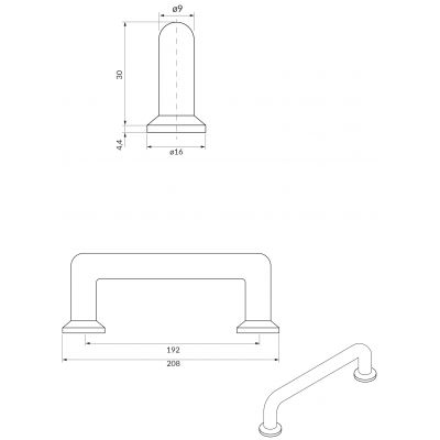 Cersanit Milagros uchwyt szafki złoty S1021-017
