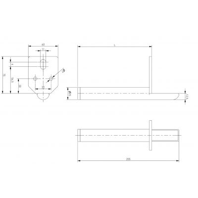 Cersanit Milagros nóżka meblowa złota S1021-021
