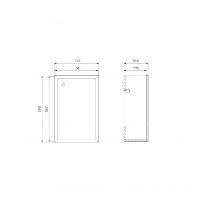 Cersanit Milagros szafka 39,2x21,4x59 cm podumywalkowa wisząca biała S1022-002