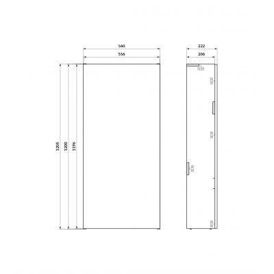 Cersanit Moduo szafka do zabudowy stelaża 56 cm dąb hikora S1026-036