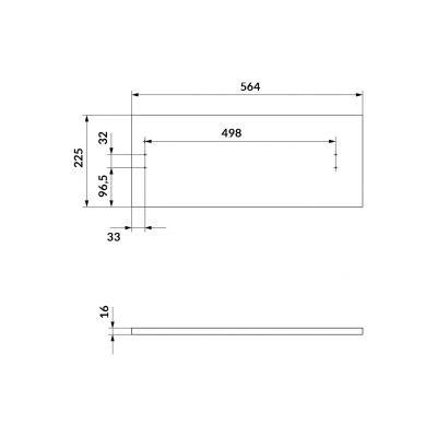 Cersanit Milagros blat do stelaża 56 cm biały mat S1026-042