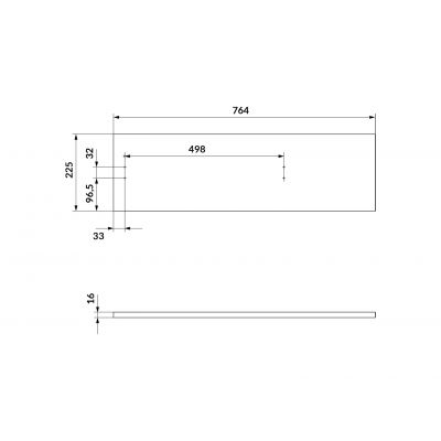 Cersanit Moduo blat do stelaża 76 cm dąb hikora S1026-050