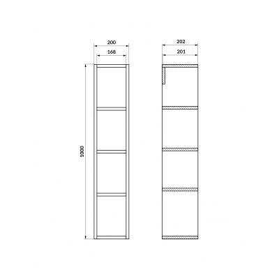 Cersanit Moduo szafka modułowa otwarta górna do stelaża 20 cm kaszmir S1026-052
