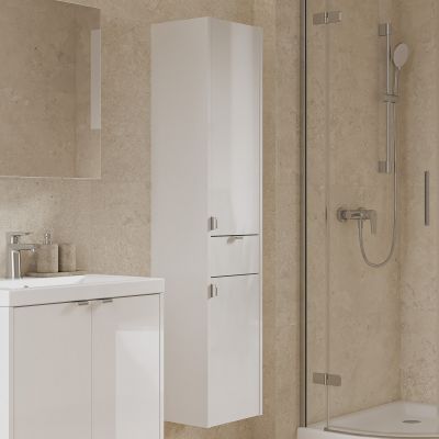 Cersanit Ovida szafka 30x30x150 cm boczna wisząca biała S1058-004