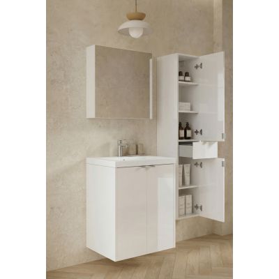 Cersanit Ovida szafka 30x30x150 cm boczna wisząca biała S1058-004