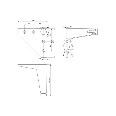 Cersanit Ovida noga meblowa czarny mat 1 szt  S1061-002