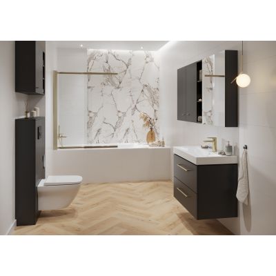 Cersanit Larga szafka 20x20,6x60 cm boczna wisząca antracyt S164-041